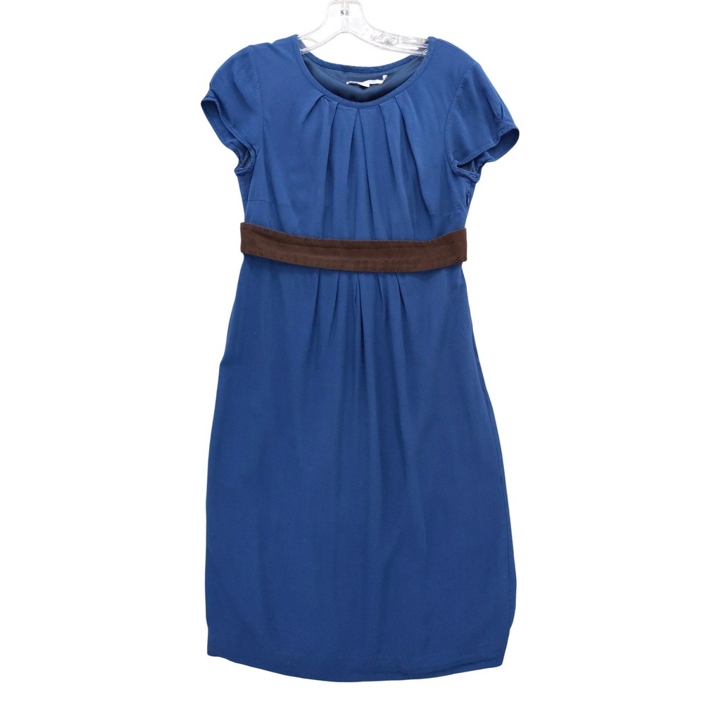 Boden Dress Corduroy Belt Lined Blue‎ Size US 6